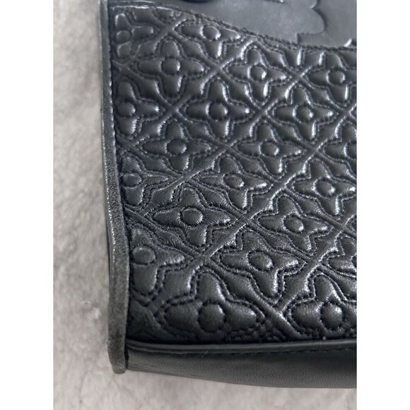 Tory Burch Bryant Medium Black Leather Shoulder Bag With Gold Chain Strap - Picture 3 of 8